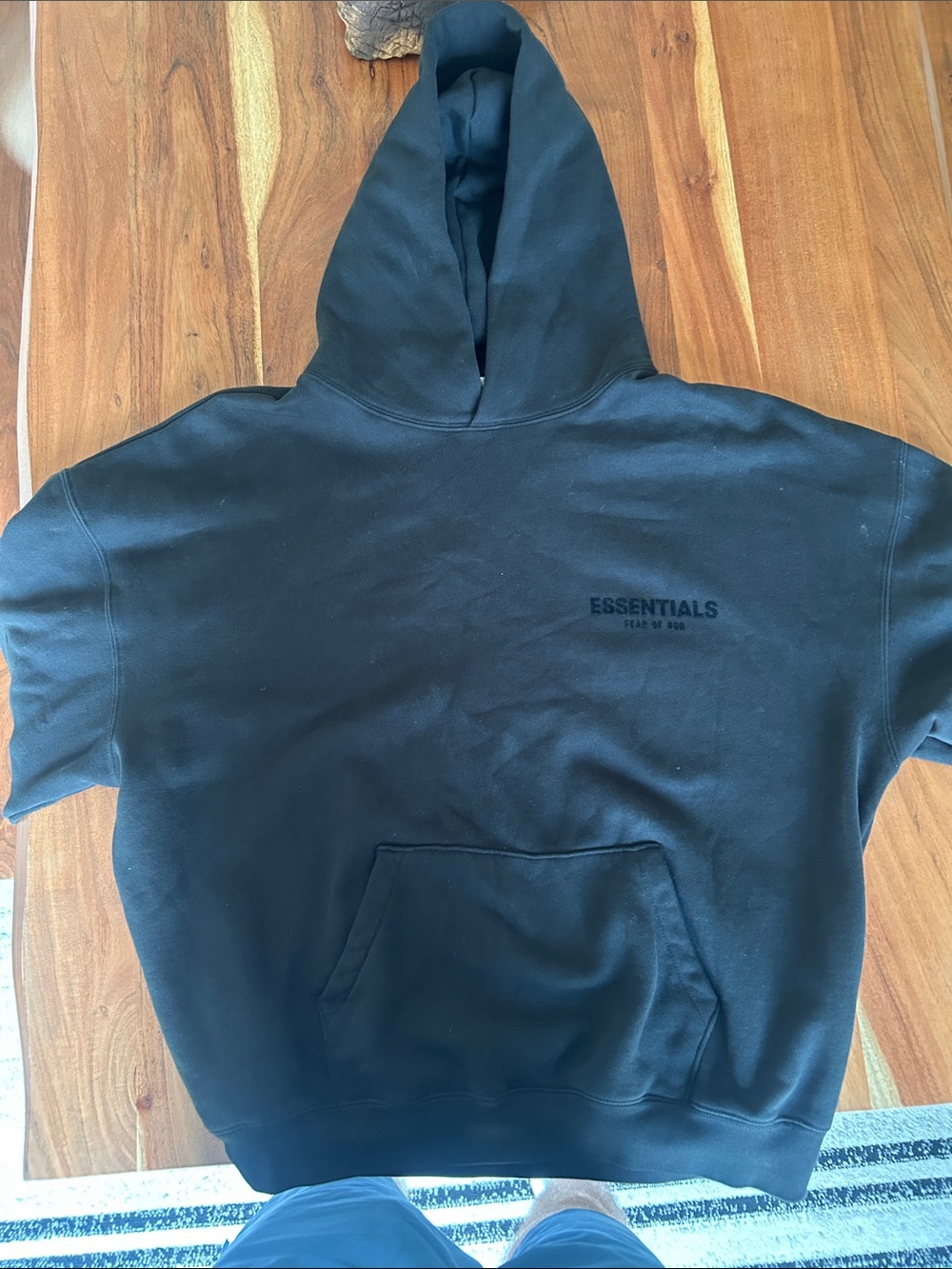 Essentials Men’s Black Pullover Hoodie